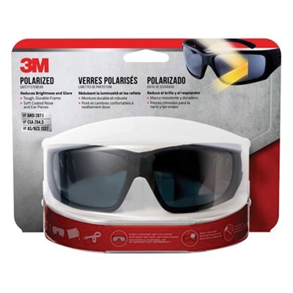 90214-HZ4-NA Polarized Safety Eyewear, Anti-Fog, Scratch-Resistant Lens, Black Frame, UV Protection: Yes