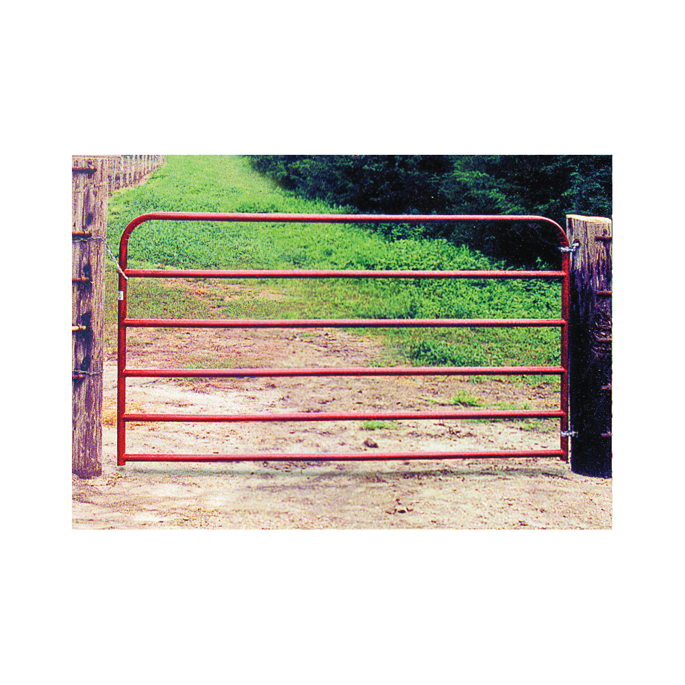 Behlen Country 40130101 Utility Gate, 120 in W Gate, 50 in H Gate, 20 ga Frame Tube/Channel, Red