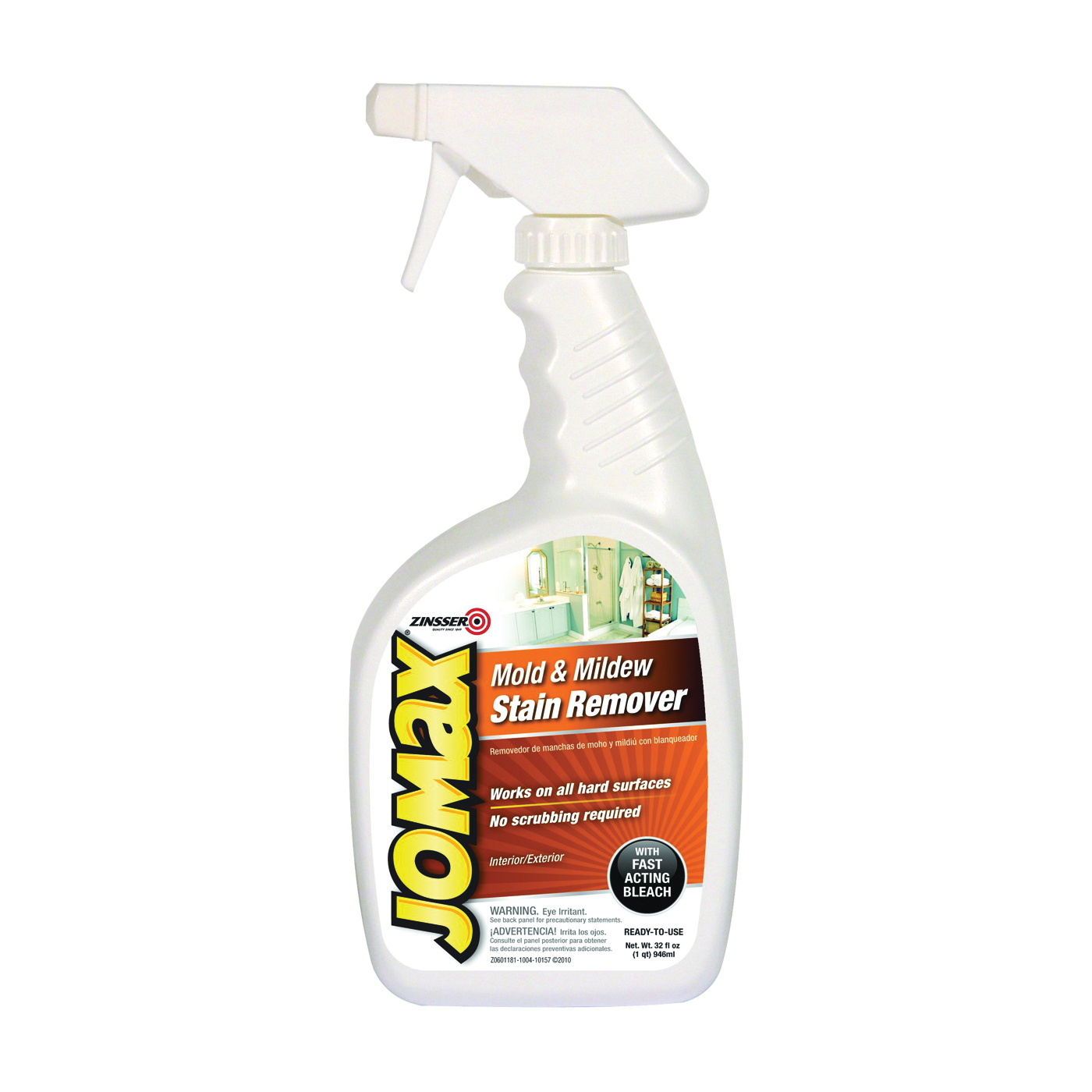Zinsser 60118 Mold and Mildew Stain Remover, 32 oz, Liquid, Solvent