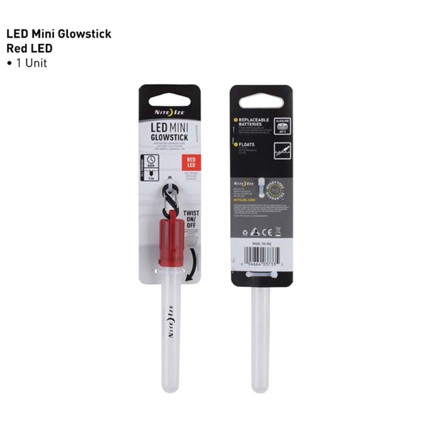 Nite Ize MGS-10-R6 Mini Glowstick, Alkaline Battery, AG3 Battery, LED Lamp - 3