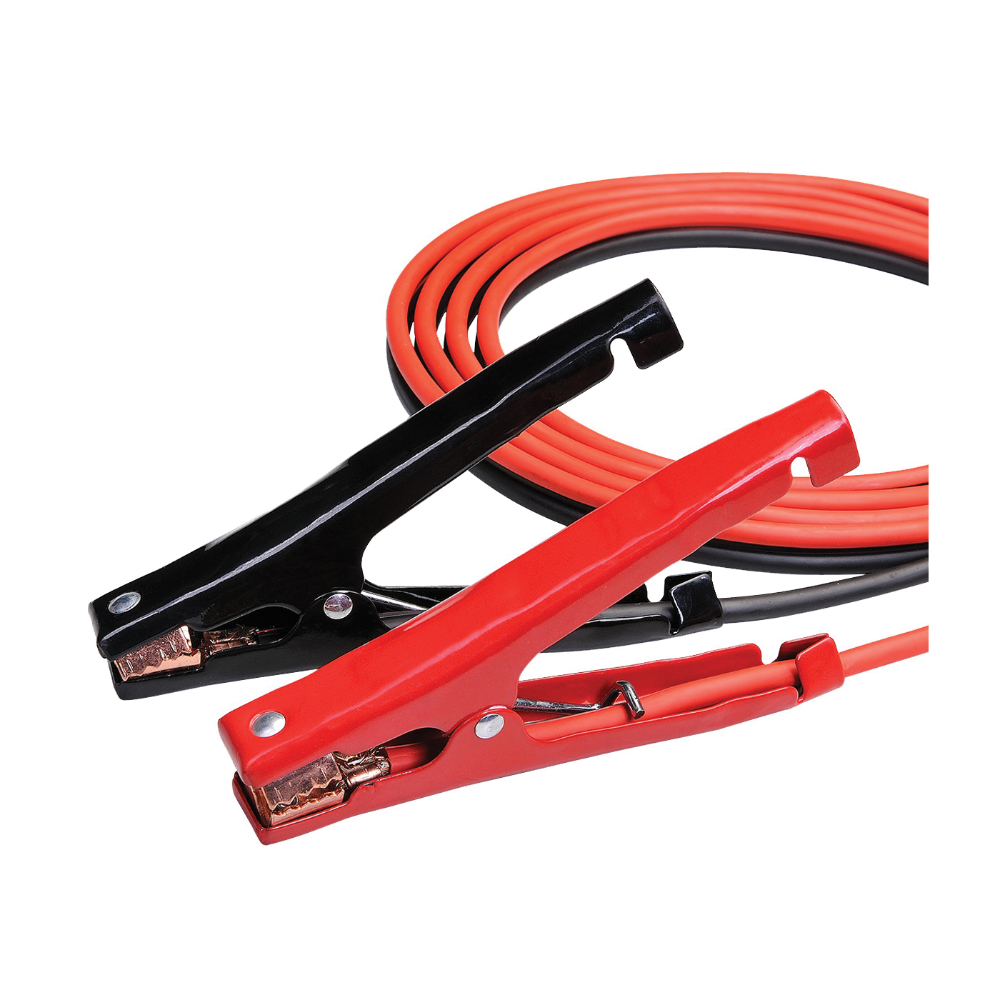 Booster Cable, 8 AWG Wire, 4-Conductor, Clamp, Clamp, Stranded, Red/Black Sheath