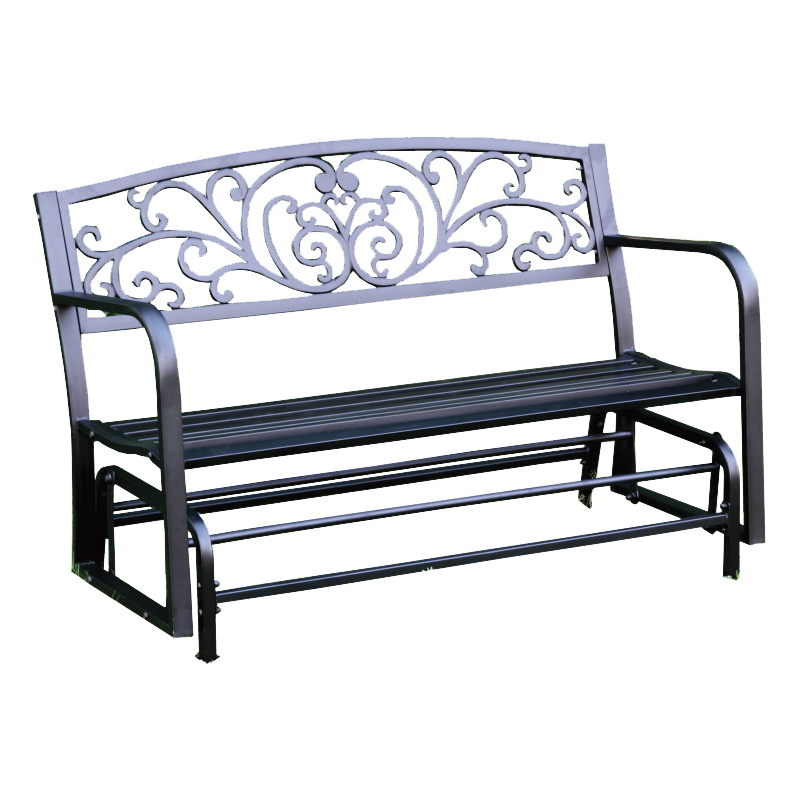 XG239 Glider Bench, 50 in W, 23-1/2 in D, 37-1/2 in H, 2 lb Seating, Steel Frame
