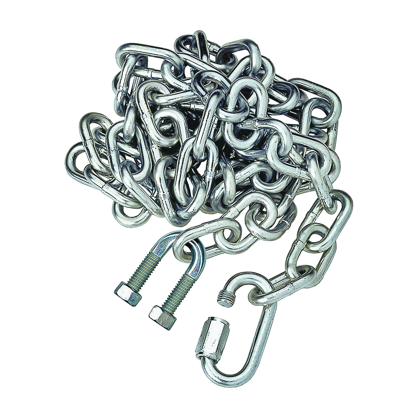 7007600 Towing Safety Chain, 36 in L, 5000 lb Working Load, Steel, Zinc