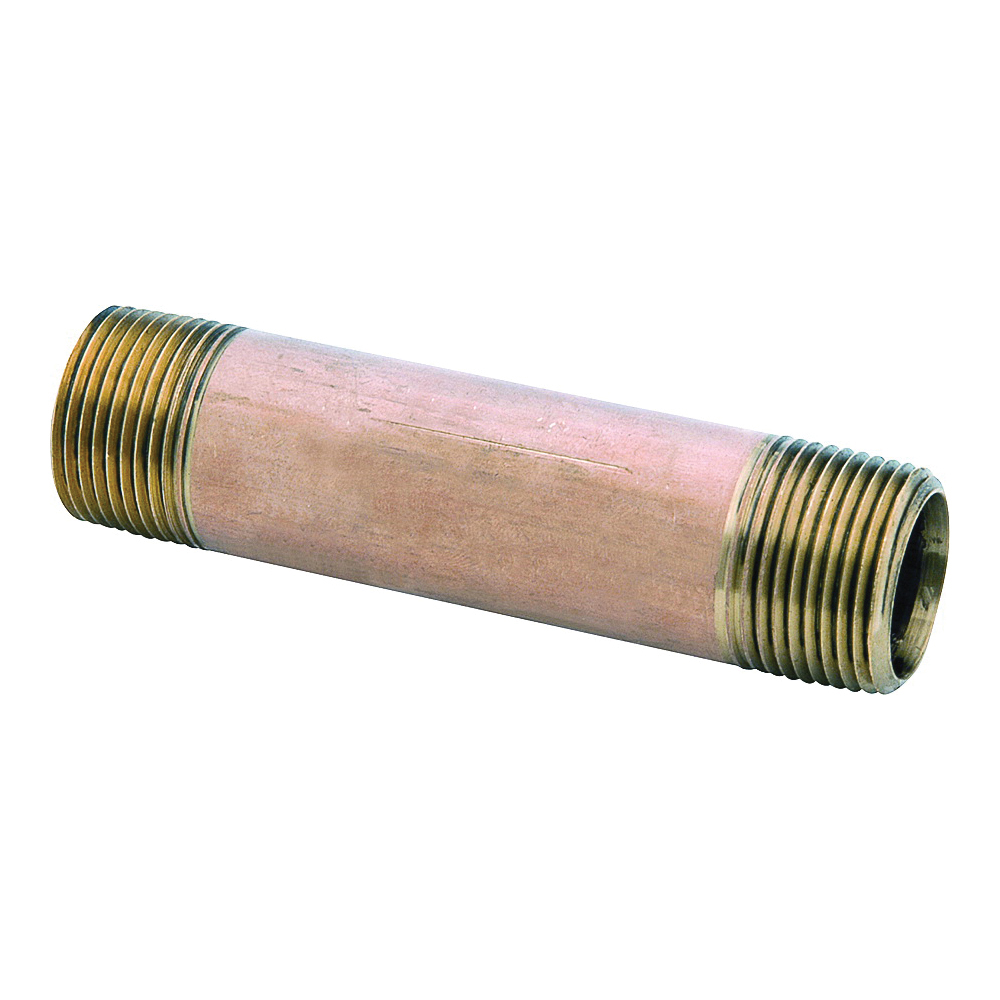 Anderson Metals 38300-0420 Pipe Nipple, 1/4 in, NPT, Brass, 870 psi Pressure, 2 in L - 1