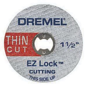 Dremel EZ Lock Series EZ476 Cut-Off Wheel, 1-1/2 in Dia, 0.045 in Thick, 1/8 in Arbor, Medium