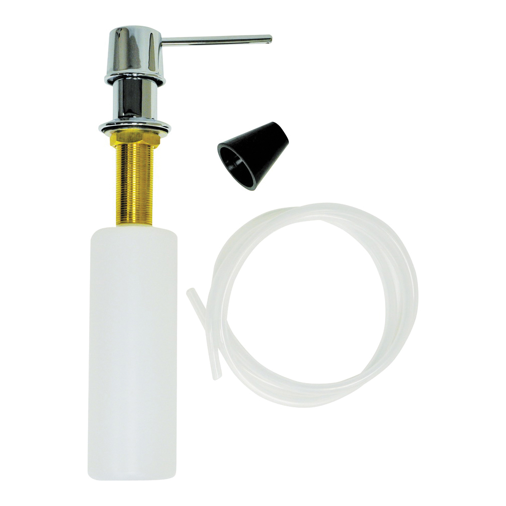 10038B Soap Dispenser with Nozzle, 12 oz Capacity, Metal/Plastic, Chrome
