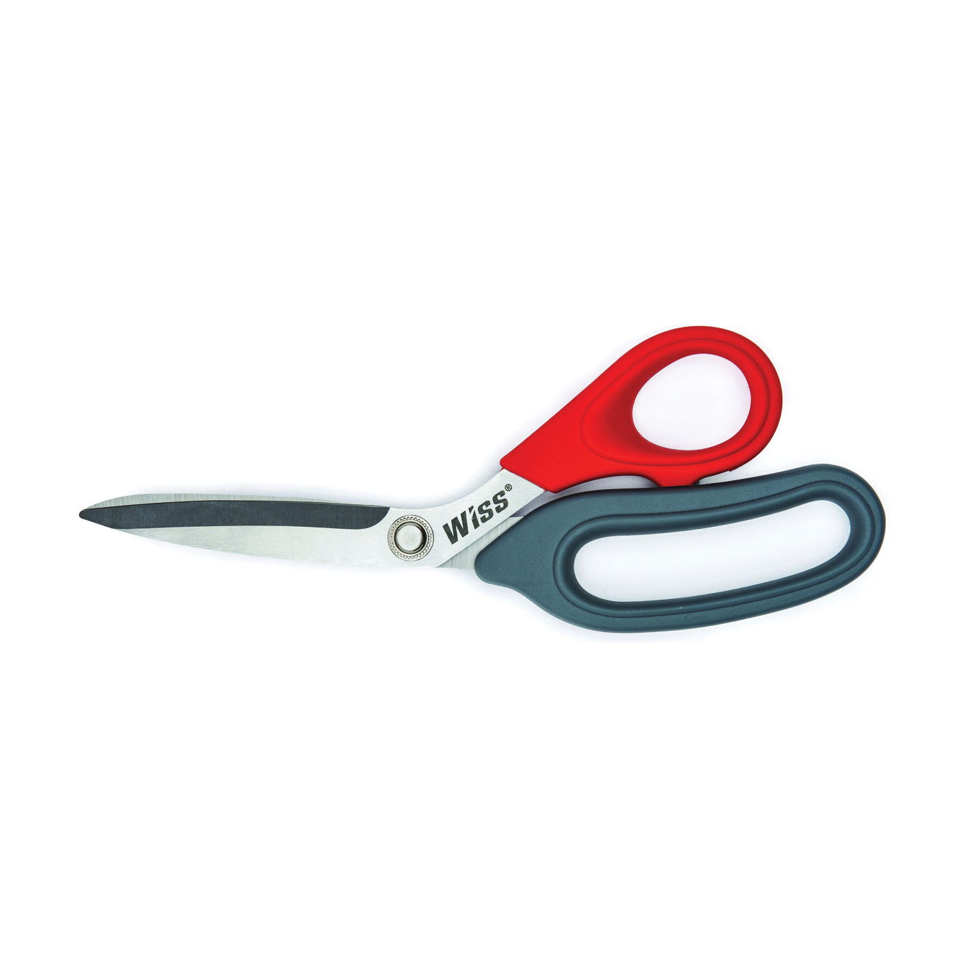 Crescent Wiss W812S Household Scissor, 8-1/2 in OAL, 3-1/2 in L Cut, Stainless Steel Blade, Gray/Red Handle - 1