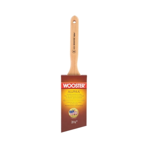 Wooster 4231-2 1/2 Paint Brush, 2-1/2 in W, 2-15/16 in L Bristle, Synthetic Fabric Bristle, Sash Handle