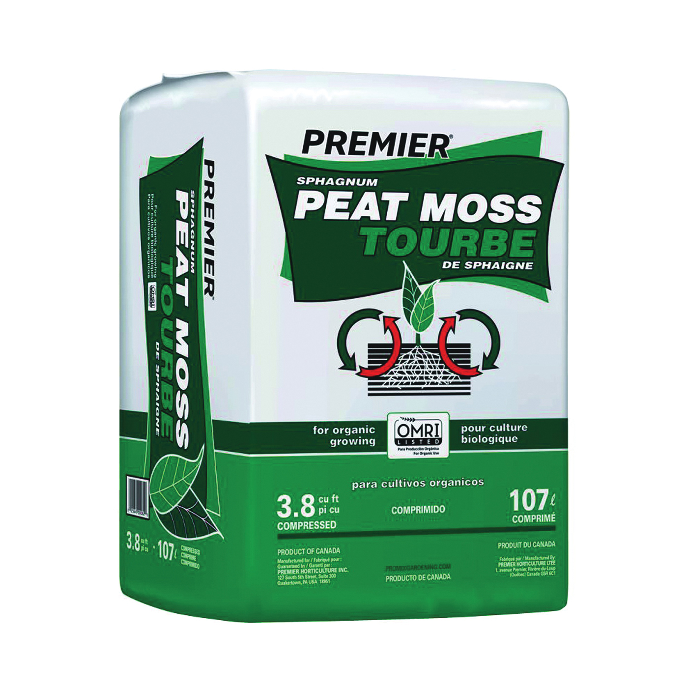 Premier 0082P Peat Moss, 3.8 cu-ft Bale - 1
