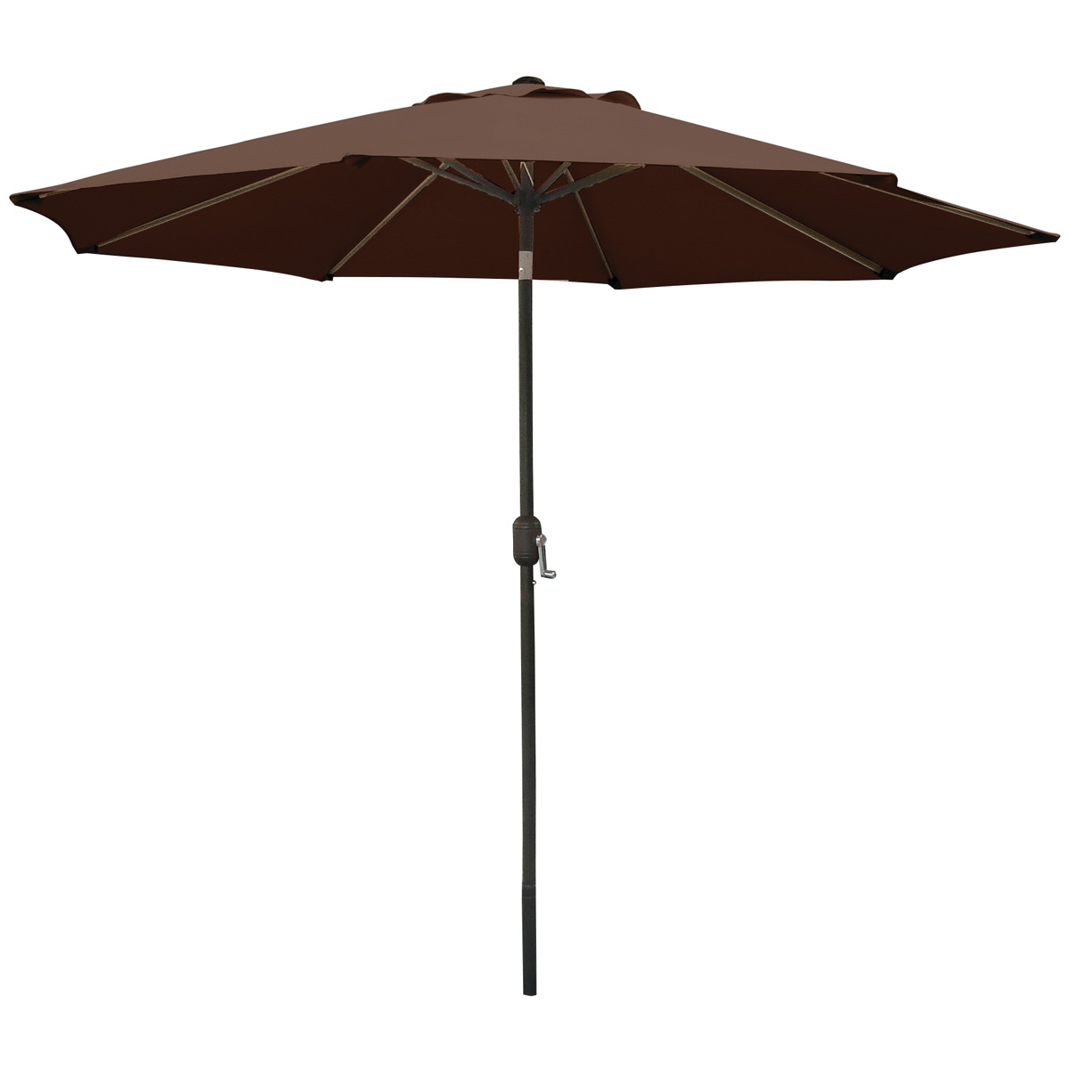 60037 Crank Umbrella, 92.9 in H, 107.9 in W Canopy, 107.9 in L Canopy, Round Canopy, Steel Frame