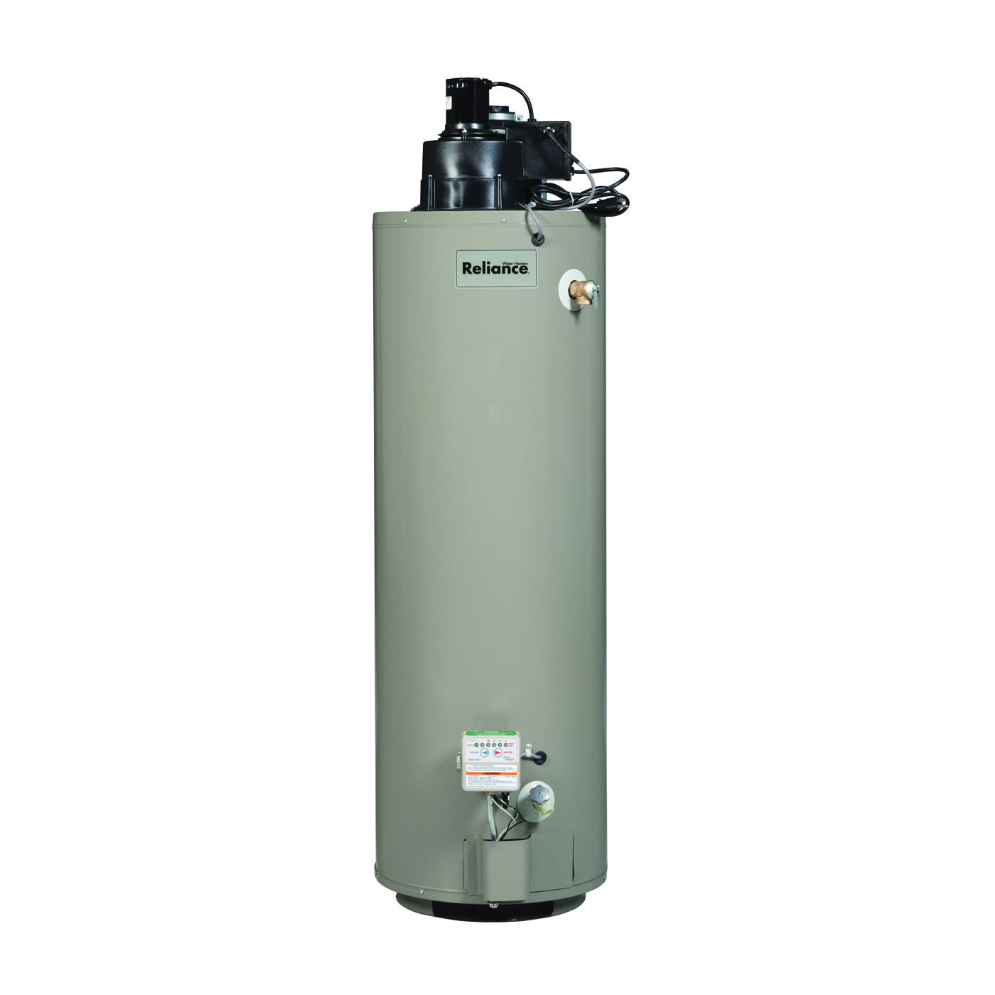 Reliance 6 40 YRVIT Gas Water Heater, Natural Gas, 40 gal Tank, 90 gph, 50000 Btu BTU, 0.7 Energy Efficiency