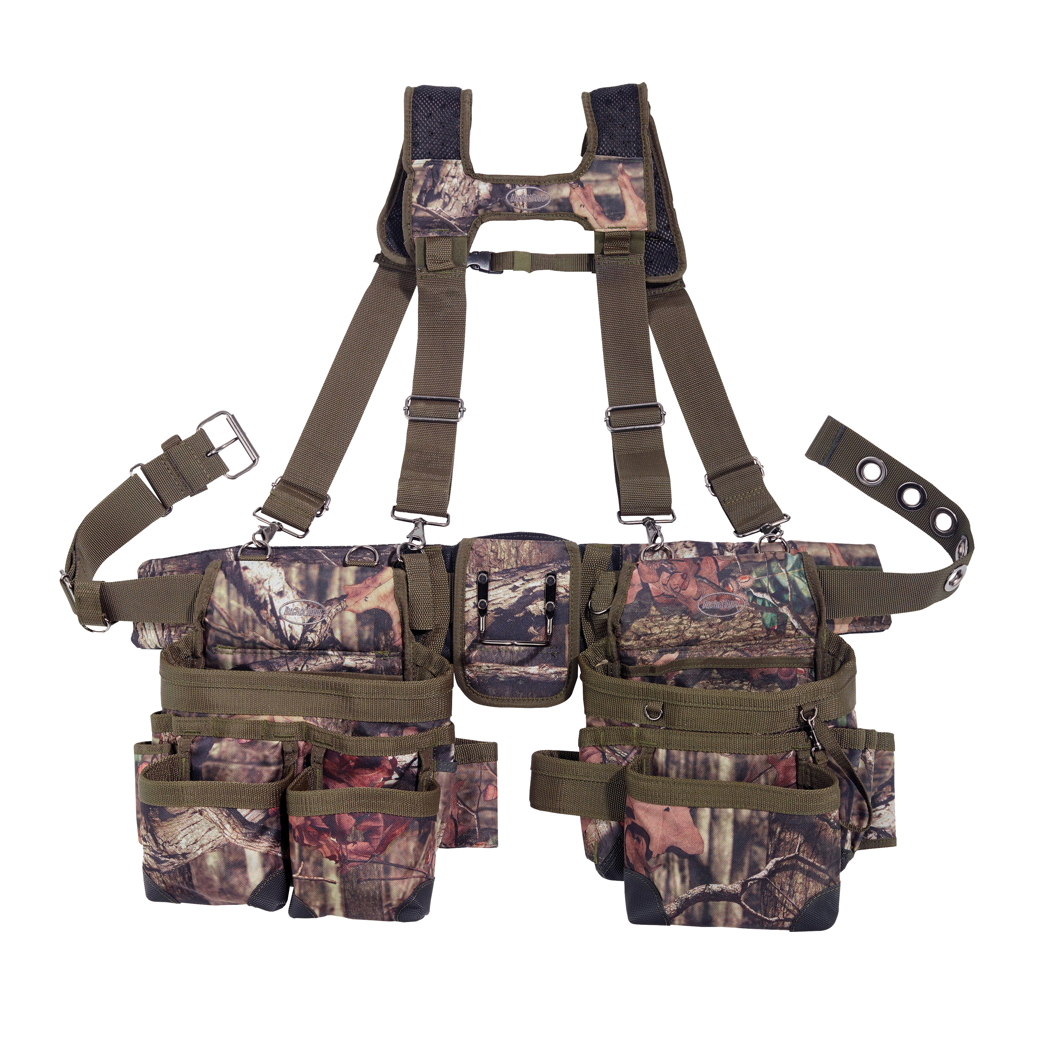 85035 Suspension Rig, 52 in Waist, Fabric, Mossy Oak, 28-Pocket