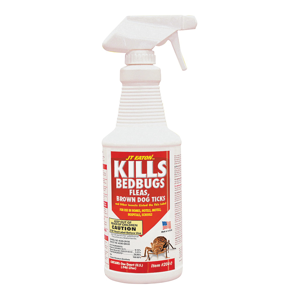 J.T. Eaton 204-O Bed Bug Killer, Liquid, Spray Application, 1 qt, Bottle