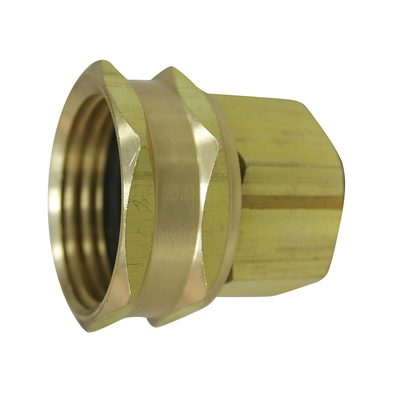 PMB-059LFBC Hose Adapter, 3/4 x 1/2 in, FHT x FIP, Brass, Brass, For: Garden Hose