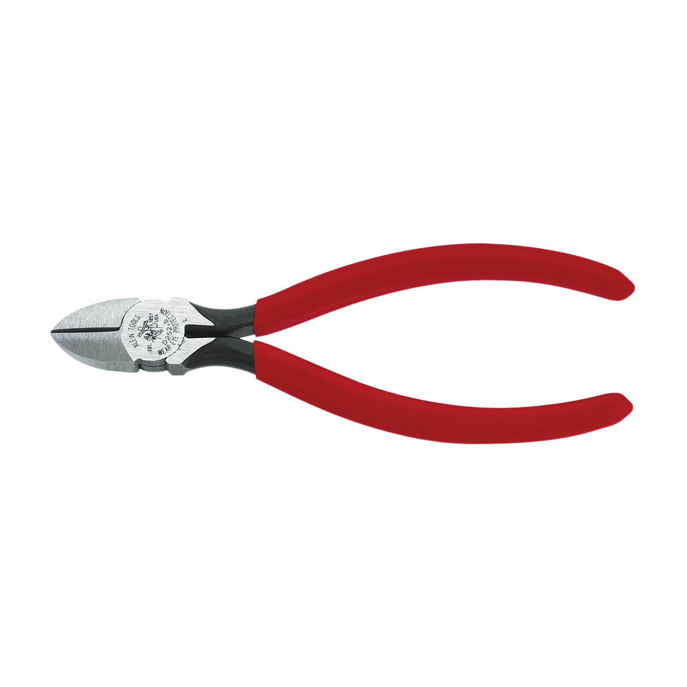 D252-6 Diagonal Cutting Plier, 6-1/8 in OAL, 1/2 in Cutting Capacity, Red Handle, 0.813 in W Jaw