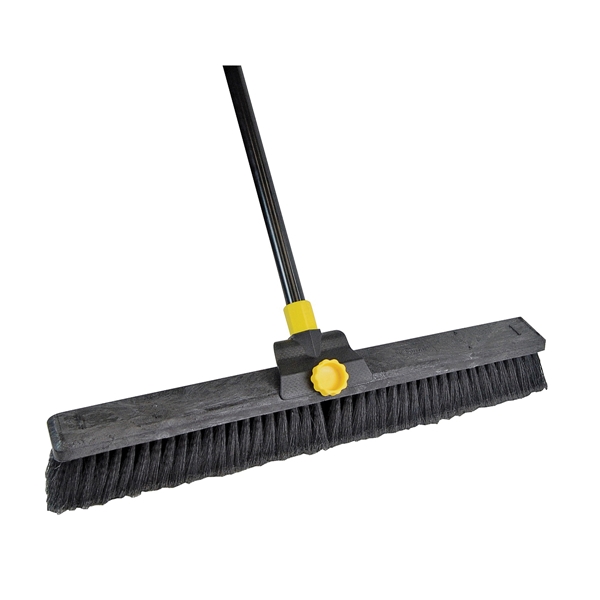 Quickie 00633 Push Broom, 24 in Sweep Face, Polypropylene Bristle, Steel Handle - 3