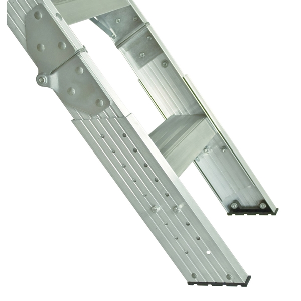 Louisville Elite Series FTAA2210 Aluminum Fire-treated Attic Ladder, Opening 22-1/2 x 54 in, Fits Ceiling Heights of 7 ft 8 in to 10 ft 3 in - 5
