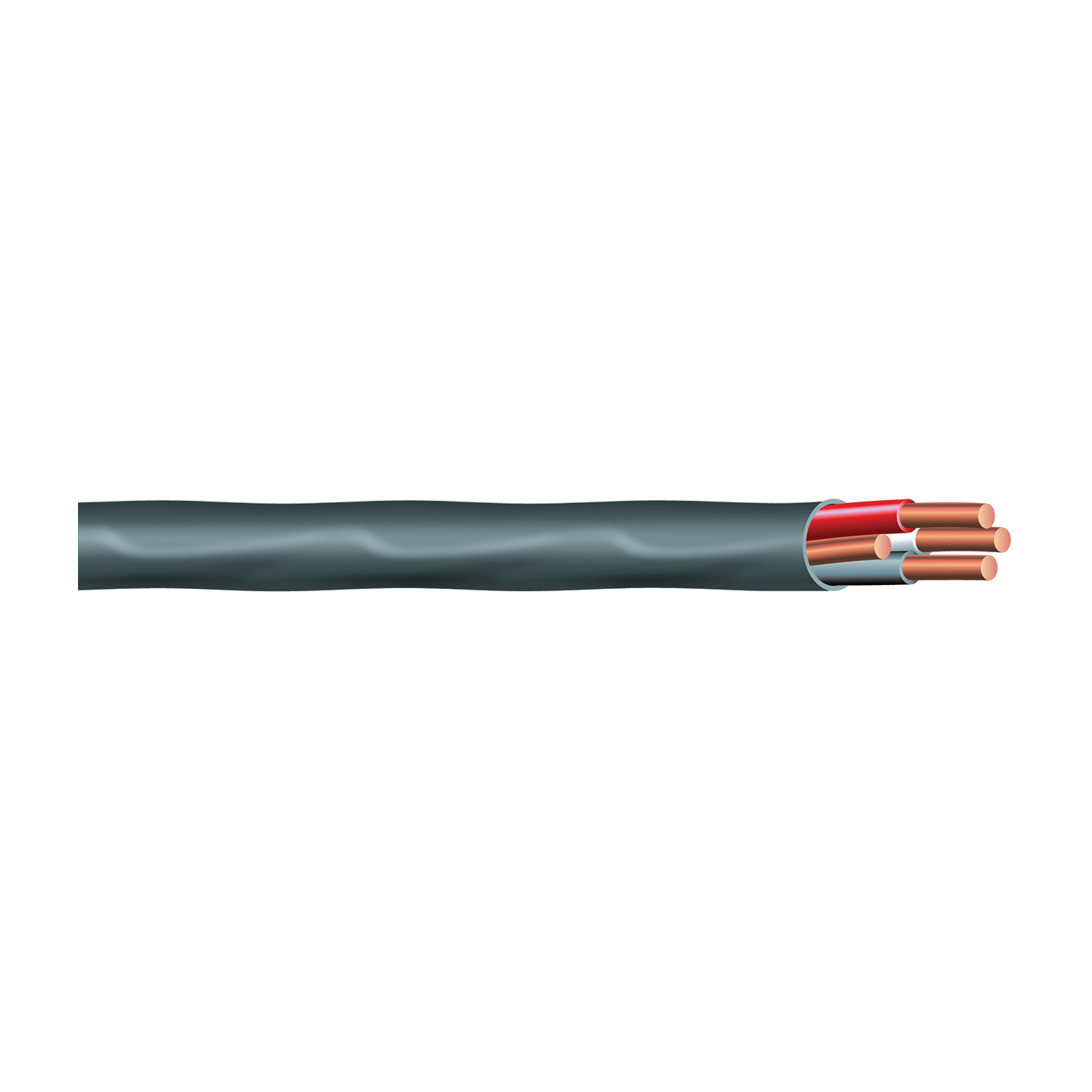 63950021 Sheathed Cable, 6 AWG Wire, 3 -Conductor, 25 ft L, Copper Conductor, PVC Insulation