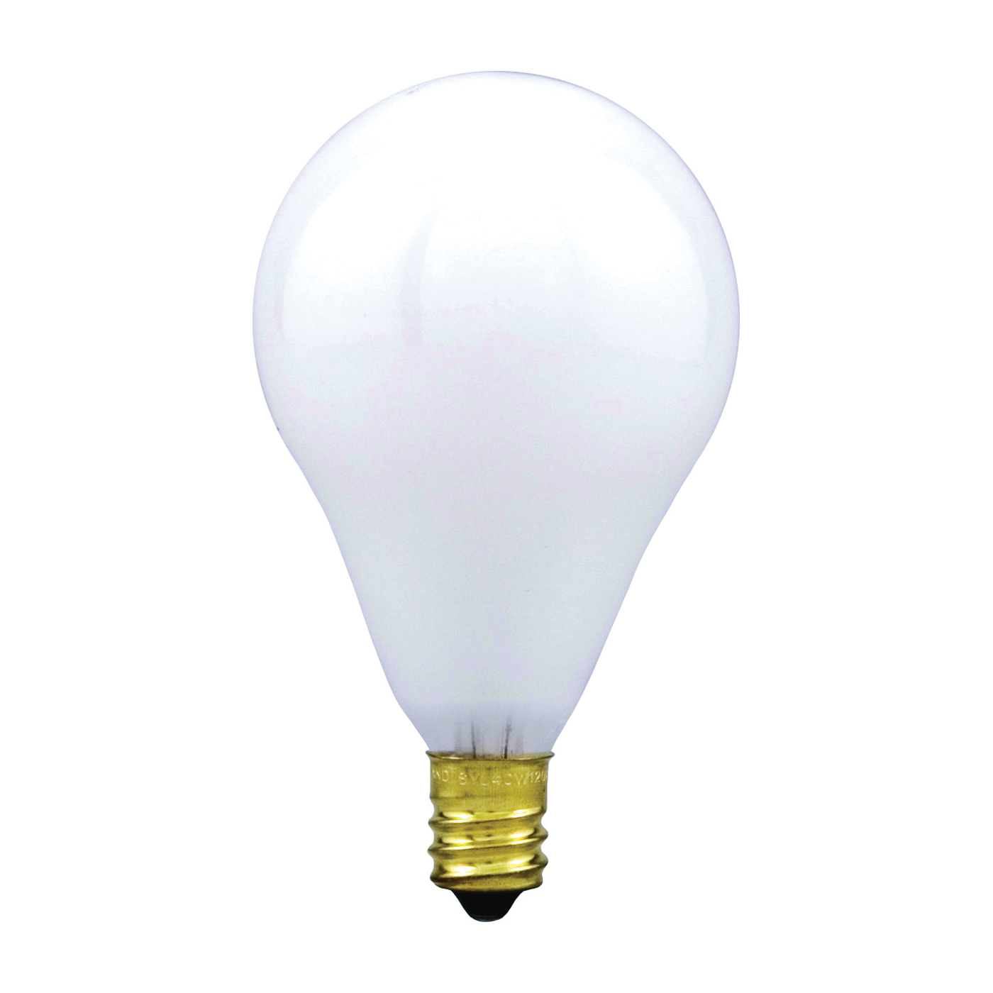 10777 Incandescent Bulb, 60 W, A15 Lamp, Candelabra E12 Lamp Base, 625 Lumens, 4100 K Color Temp