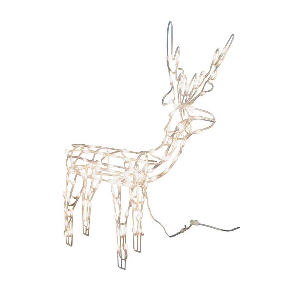 13488 3D Pre-Lit Standing Buck Deer, 21 in L, 7-1/4 in W