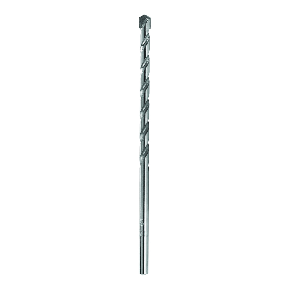 5026015 Drill Bit, 1/2 in Dia, 6 in OAL, Percussion, Spiral Flute, 1-Flute, 3/8 in Dia Shank, Straight Shank
