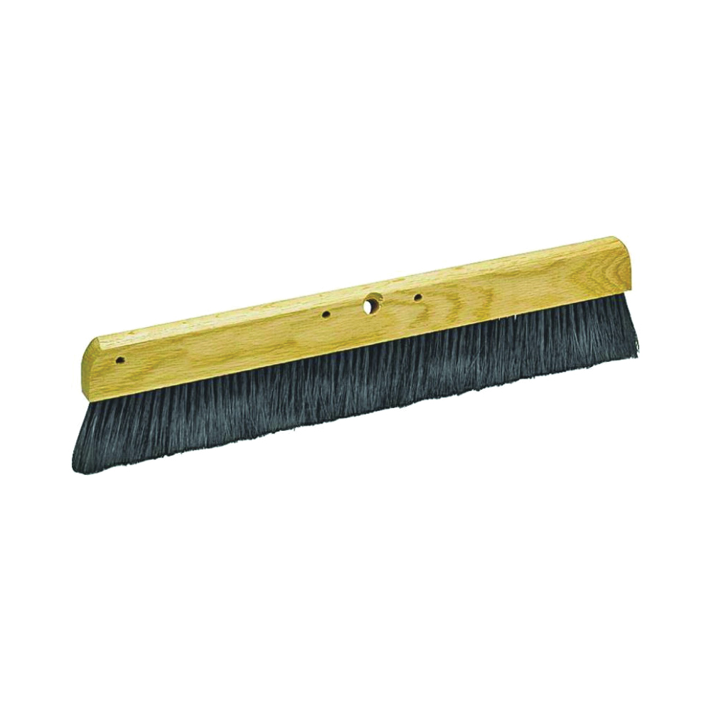 830 Concrete Broom, 24 in OAL, Polypropylene Bristle, Black Bristle, Wood Handle