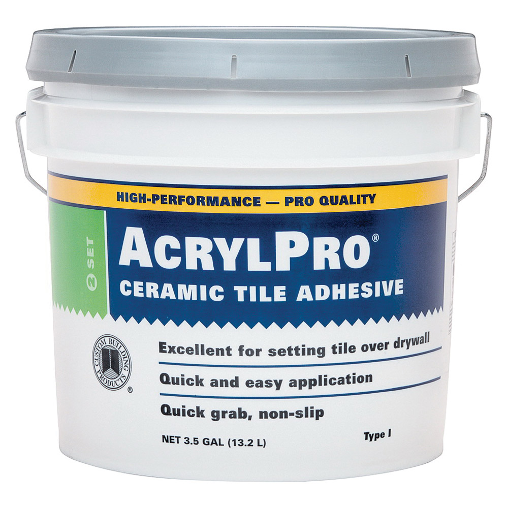 ARL40003 Ceramic Tile Adhesive, White, 3.5 gal Pail