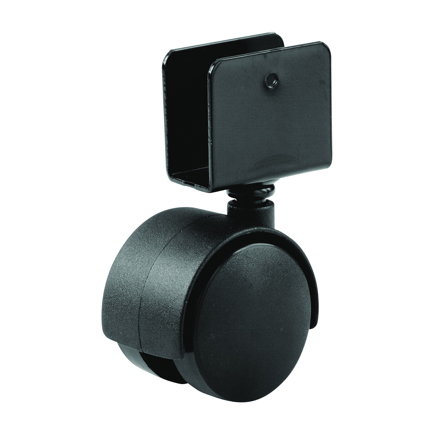 9420 Swivel Caster, 1-5/8 in Dia Wheel, 3/4 in W Wheel, Nylon Wheel, Black, 40 lb