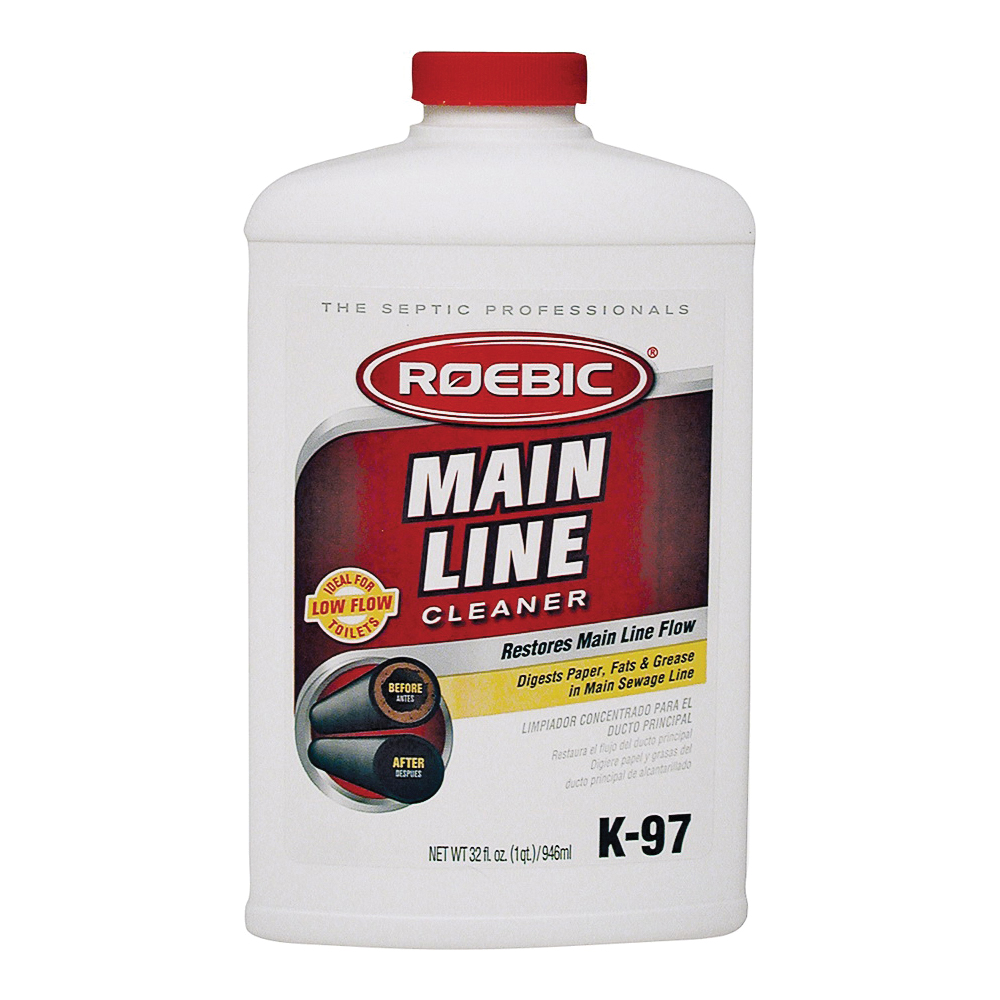 Roebic K-97 Main Line Cleaner, 1 qt, Liquid, Clear - 2