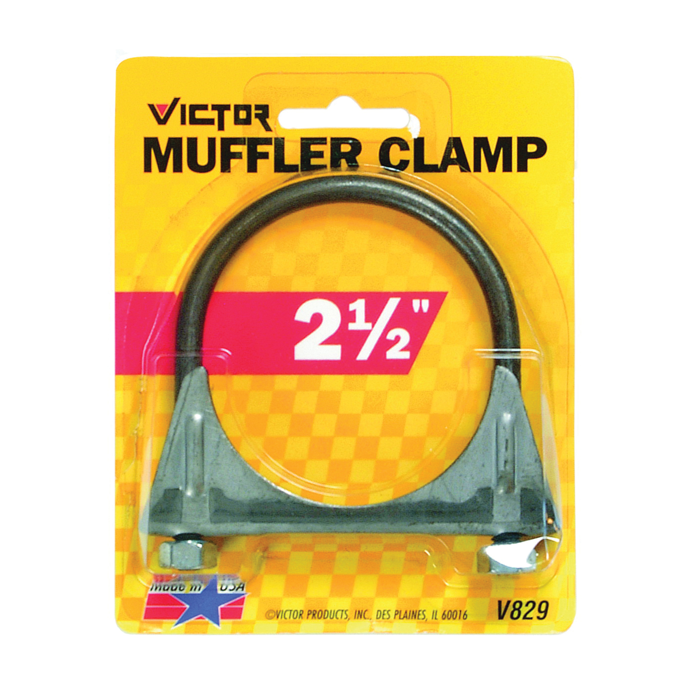GENUINE VICTOR 22-5-00829-8 Muffler Clamp, Steel - 1