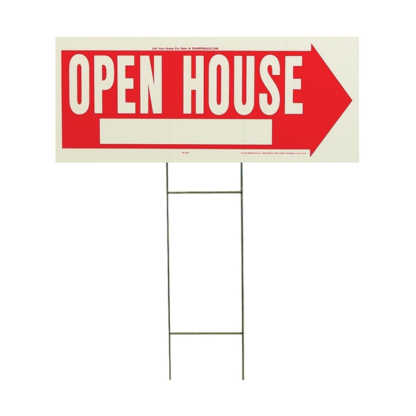 RS-803 Lawn Sign, OPEN HOUSE, White Legend, 24 in L x 9-1/2 in W Dimensions