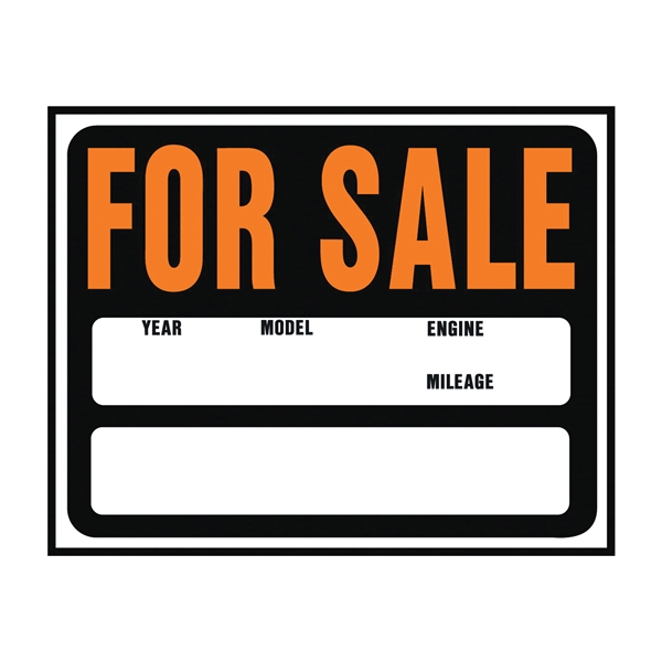 Hy-Glo Series SP-112 Jumbo Identification Sign, For Sale, Fluorescent Orange Legend, Plastic