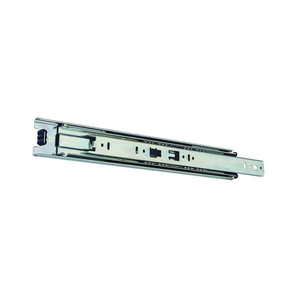 Knape & Vogt 8400P 18 Drawer Slide, 100 lb, 18 in L Rail, 1/2 in W Rail, Anochrome