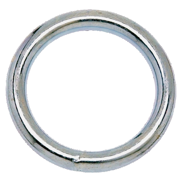 T7662114 Welded Ring, 150 lb Working Load, 1-1/8 in ID Dia Ring, #7B Chain, Solid Bronze, Polished