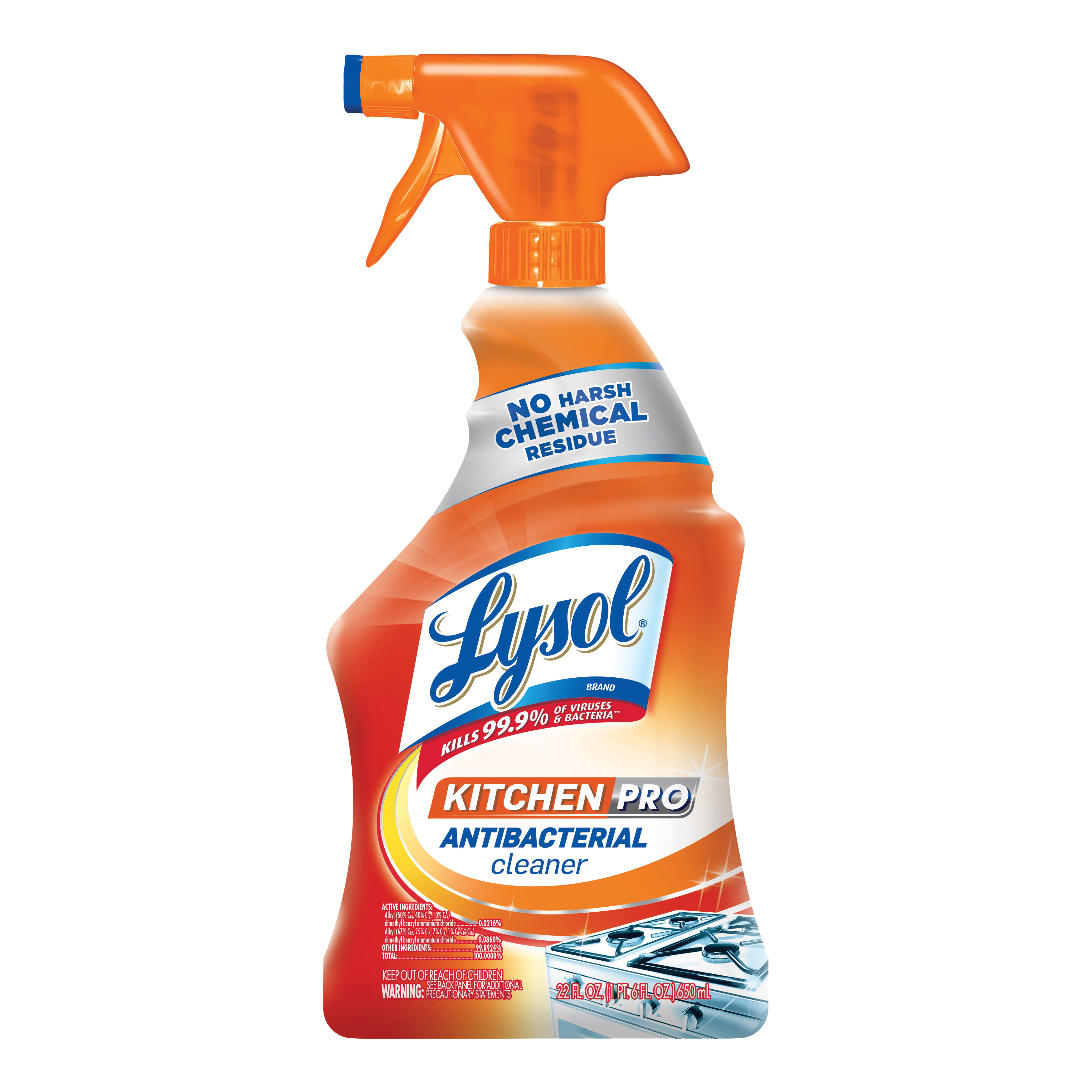 Lysol 1920000888 Cleaner, 22 oz Spray Bottle, Liquid, Characteristic, Colorless - 1