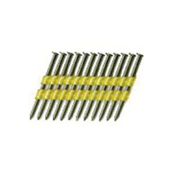 0616190 Series Framing Nail, Plastic Strip Collation, 3-1/4 in L, 10-1/4 Gauge, Steel, Bright, Round Head