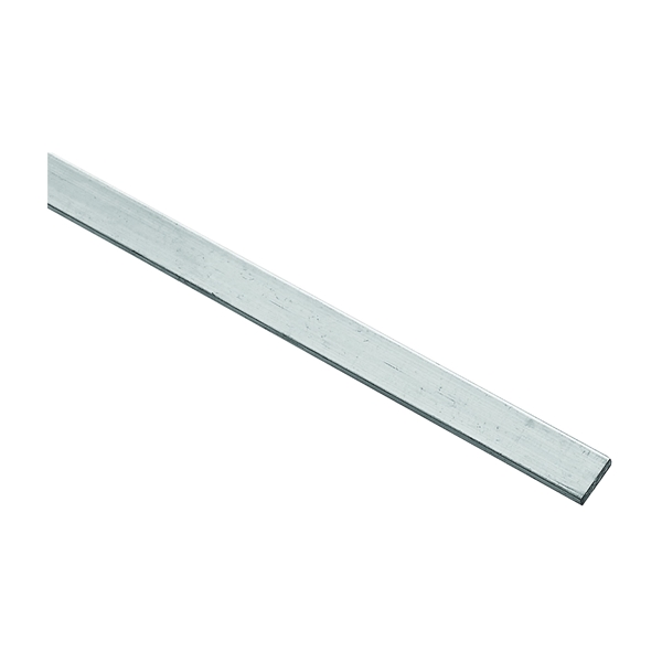 4200BC Series N247-015 Flat Bar, 1/2 in W, 72 in L, 1/8 in Thick, Aluminum, Mill