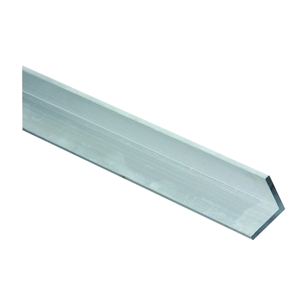 4204BC Series N247-429 Angle Stock, 1 in L Leg, 72 in L, 1/8 in Thick, Aluminum, Mill