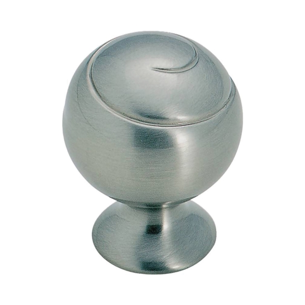 Amerock BP9338G10 Cabinet Knob, 1-1/2 in Projection, Zinc, Satin Nickel