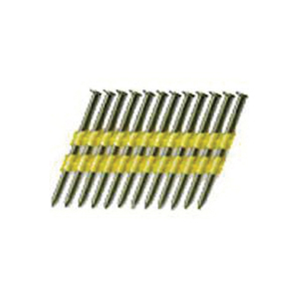 0616150 Framing Nail, Plastic Strip Collation, 2-3/8 in L, 11-1/2, Steel, Bright, Round Head, 5000/PK