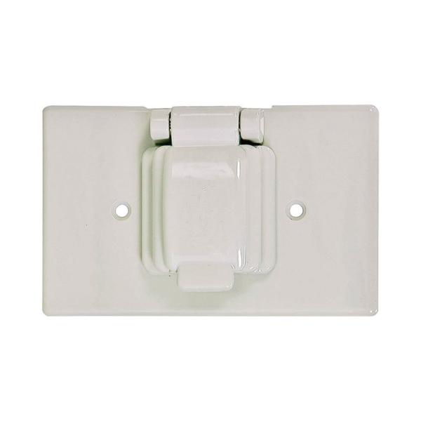 Eaton Wiring Devices S1961W-SP Cover, 4-9/16 in L, 2-7/8 in W, Thermoplastic (Plastic), White