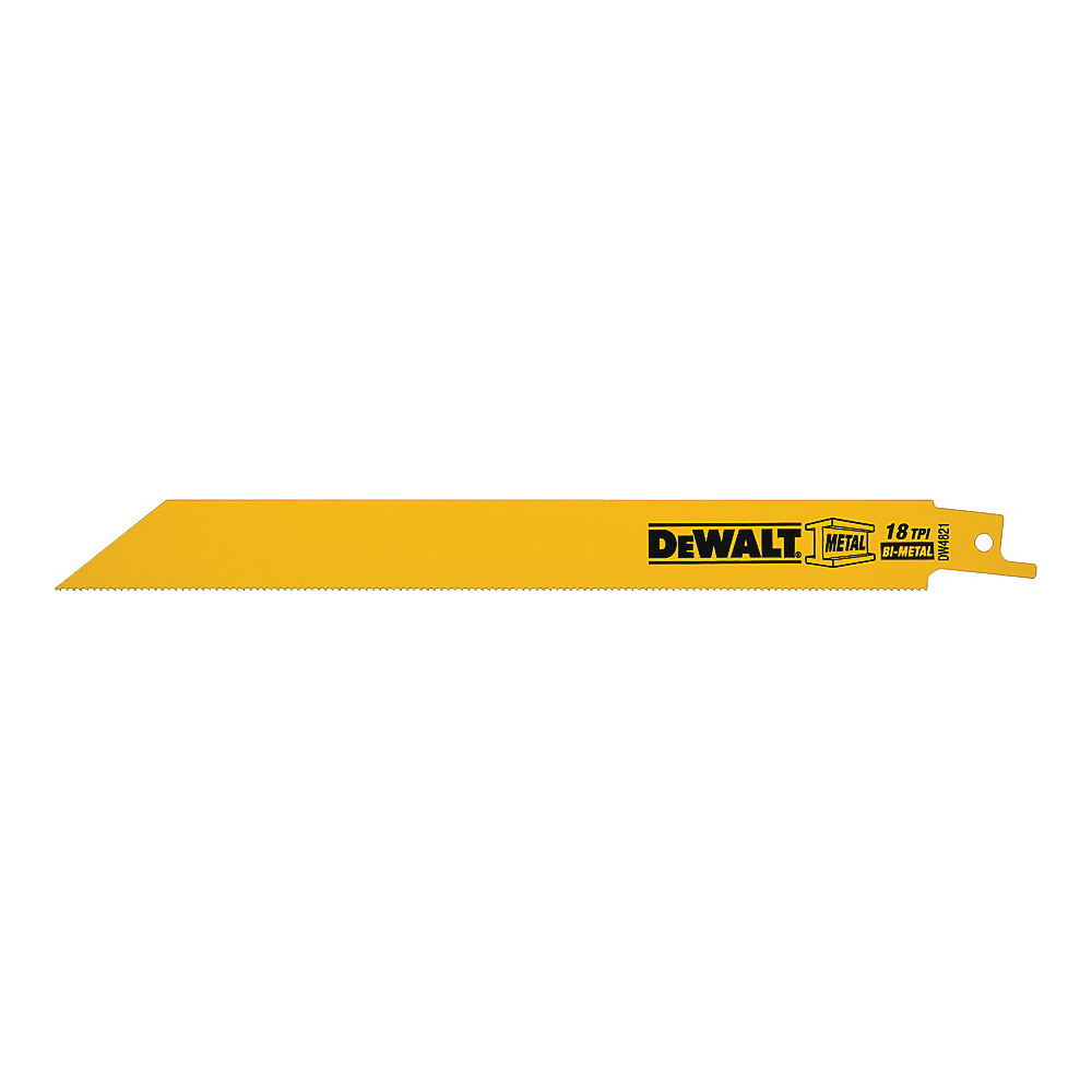 DeWALT DW4821 Reciprocating Saw Blade, 3/4 in W, 8 in L, 18 TPI