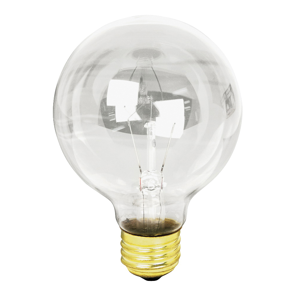 40G25/MP-130 Incandescent Bulb, 40 W, G25 Lamp, Medium E26 Lamp Base, 2700 K Color Temp