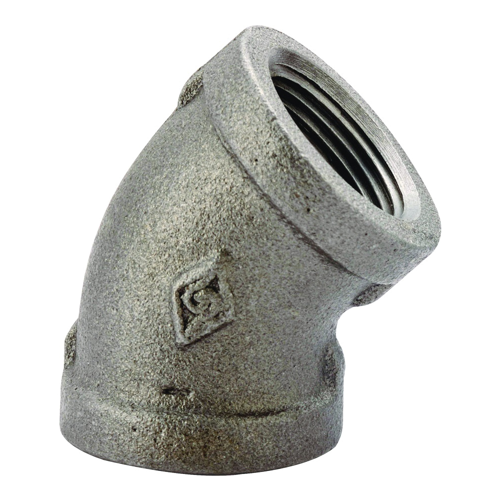 4-1/2B Pipe Elbow, 1/2 in, FIP, 45 deg Angle, Malleable Iron, SCH 40 Schedule, 300 psi Pressure