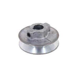 200A-3/8 V-Groove Pulley, 3/8 in Bore, 2 in OD, 1-3/4 in Dia Pitch, 1/2 in W x 11/32 in Thick Belt, Zinc