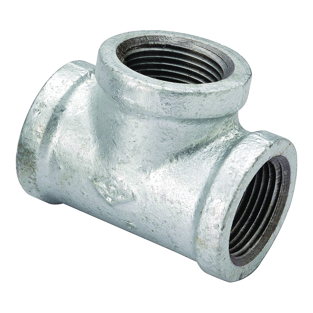 PPG130R-20X15X20 Pipe Tee, 3/4 x 1/2 x 3/4 in, FIPT, Malleable Steel, SCH 40 Schedule