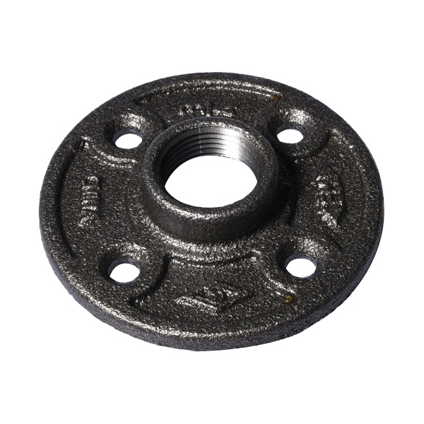 27-3/4B Floor Flange, 3/4 in, 3.4 in Dia Flange, FIP, 4-Bolt Hole, 0.28 inch (7 mm) Dia Bolt Hole