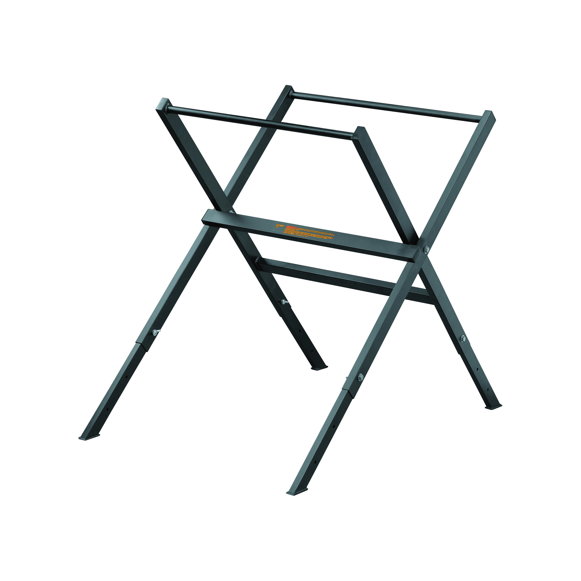D24001 Folding Stand, 300 lb, 23-3/4 in W Stand, 26-1/4 in D Stand, 29-1/4 in H Stand, Metal, Black