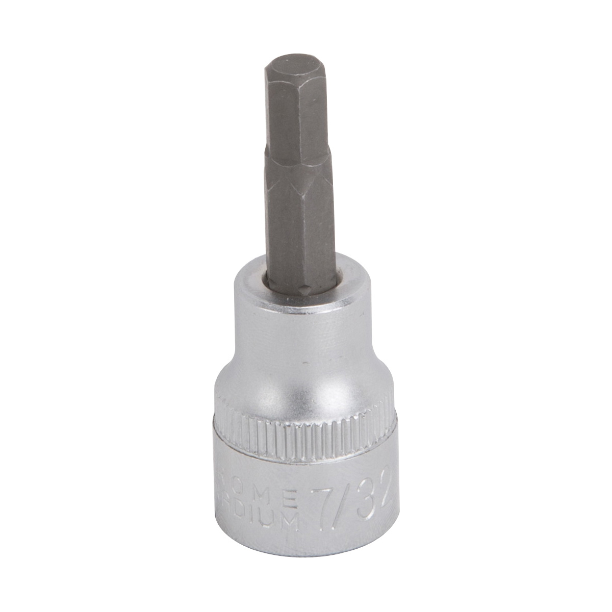 3506005720 Fractional Hex Bit Socket, 7/32 in Tip, 3/8 in Drive, Chrome, 1-7/8 in OAL