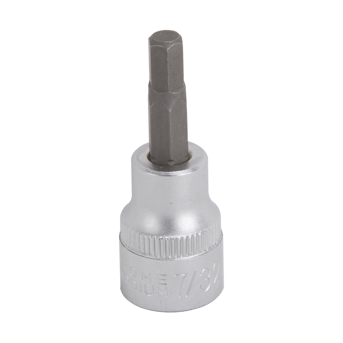 Fractional Hex Bit Socket, Chrome, 7/32 in, 3/8 in Drive, 1-7/8 in OAL